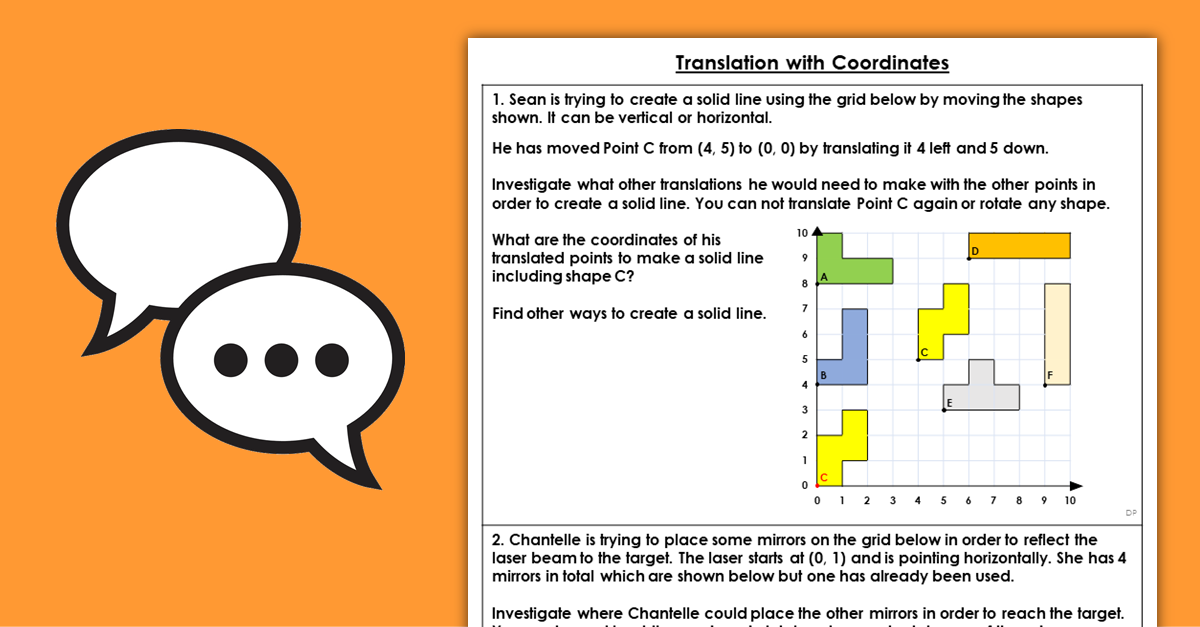 Year 5 Translation with Coordinates Resources