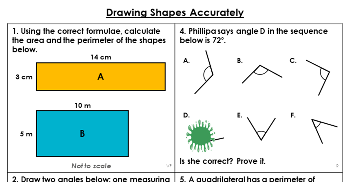Year 6 Drawing Shapes Accurately Lesson - Classroom Secrets | Classroom