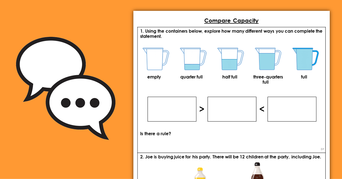 Year 2 Compare Capacity Discussion Problems