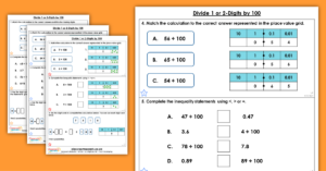 Divide 1 or 2 Digits by 100 Homework Extension