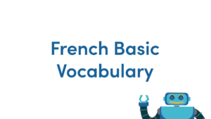 Basic Vocabulary French Video Tutorial