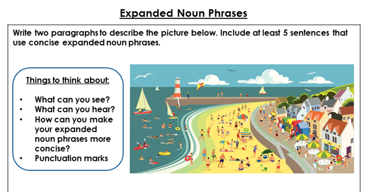 expanded noun phrases year 6 homework
