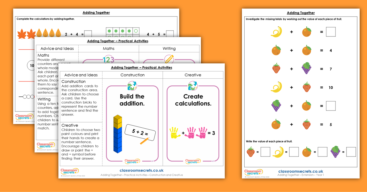 Adding Together Year 1 Resources