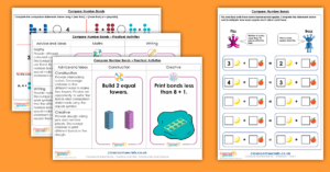 Addition and Subtraction Year 1 Compare Number Bonds Activity Pack