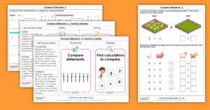 Addition and Subtraction Year 1 Compare Statements 2 Activity Pack