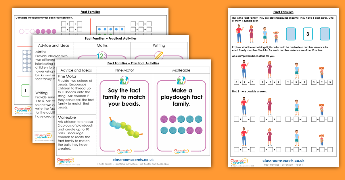 Fact Families Year 1 Resources