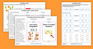 Addition and Subtraction Year 1 Part Whole Model Activity Pack