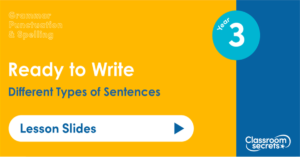 Year 3 Different Types of Sentences Lesson Slides