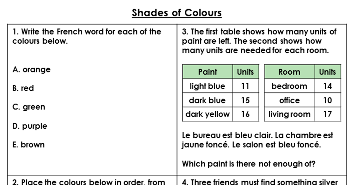 Shades of Colour Resource Pack