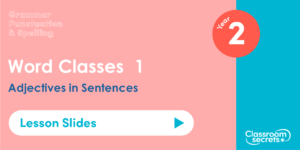 Year 2 Adjectives in Sentences Lesson Slides