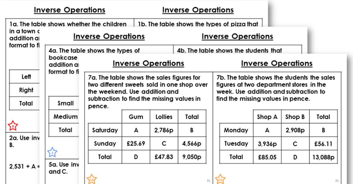 my homework lesson 5 inverse operations