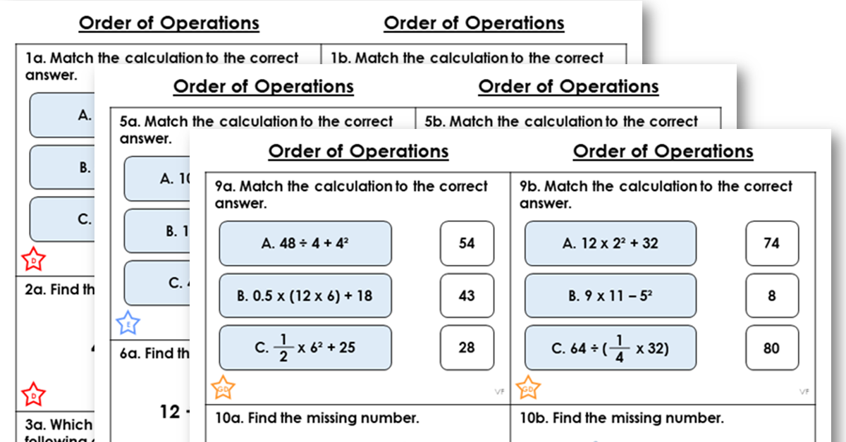 year 6 order of operations problem solving