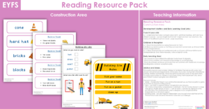 Free EYFS and KS1 Construction Area Reading Resource Pack
