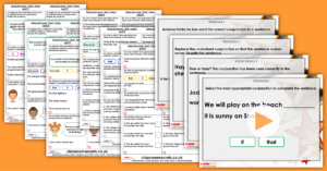 Using 'Because', 'That', 'When' and 'If' Year 2 Conjunctions Resource Pack