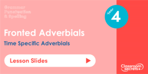 Year 4 Time Specific Adverbials Lesson Slides