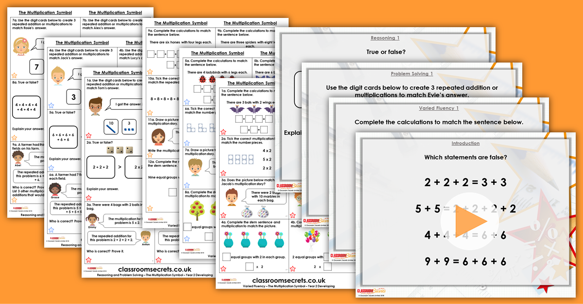 The Multiplication Symbol Year 2 Pack