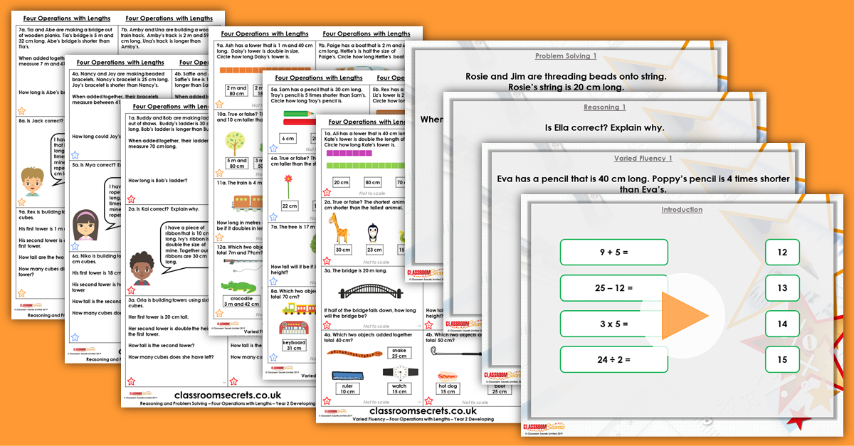 Four Operations With Lengths Year 2 Resources