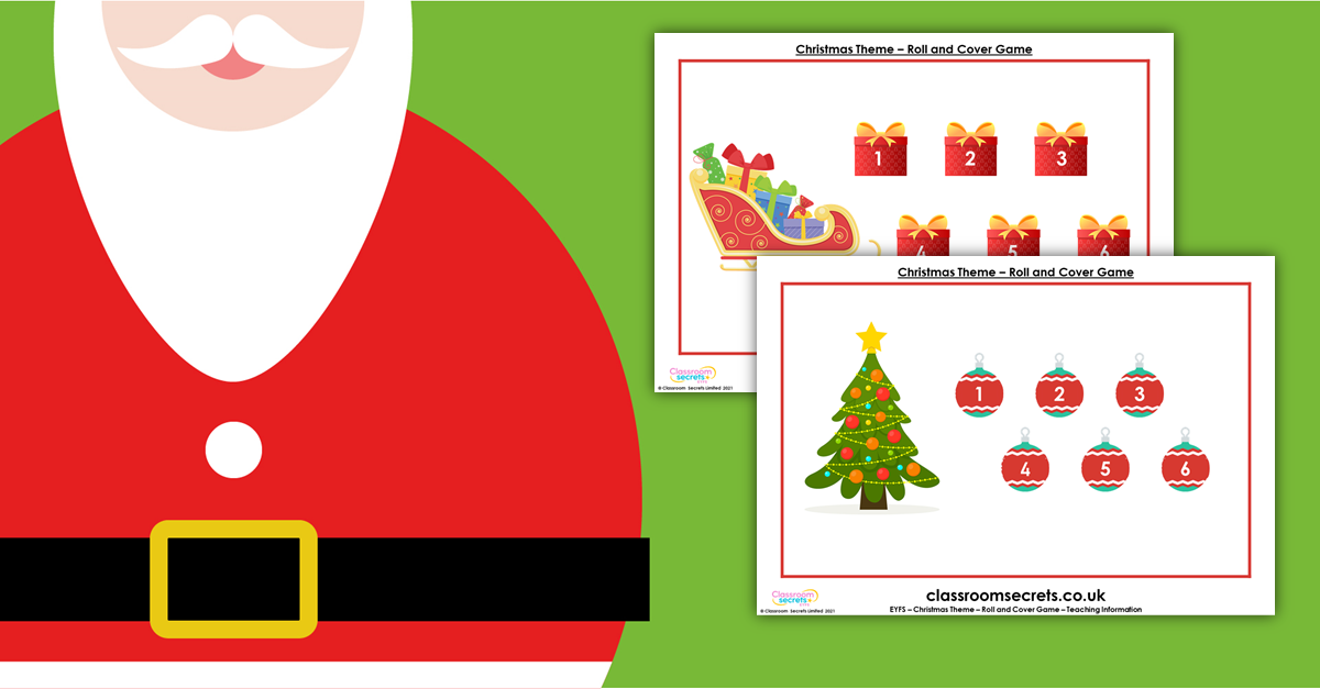 EYFS Christmas Roll and Cover Game Resources