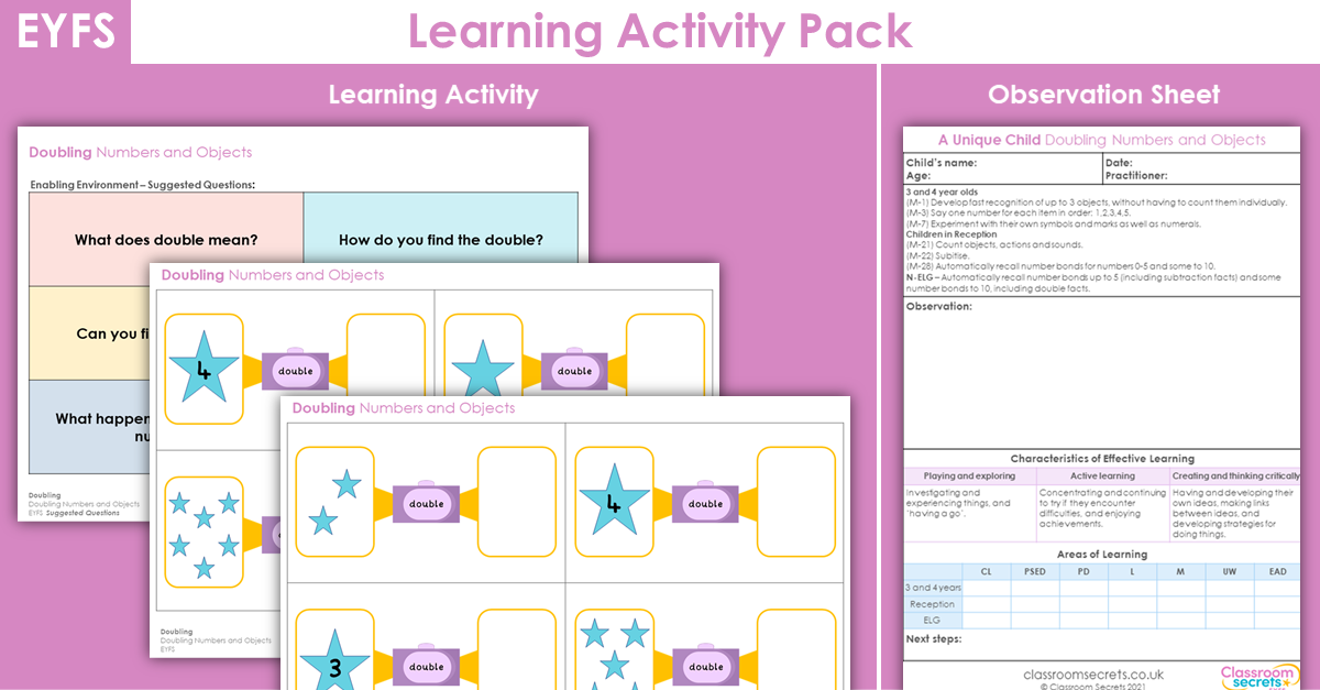 EYFS Doubling Learning Activity