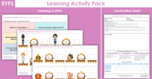 EYFS Learning Activity - Recall One More (0-20)