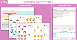 EYFS Subtracting using Objects Learning Activity