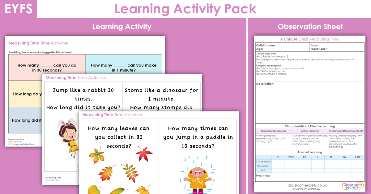 EYFS Time Activities Learning Activity