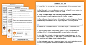 Commas in List Homework