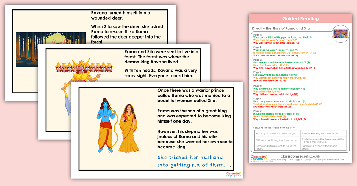 Free KS1 Diwali Reading Comprehension