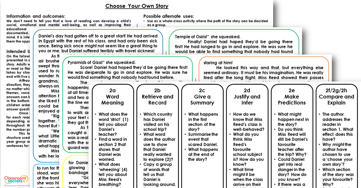 Free LKS2 Choose Your Own Story Reading Activity