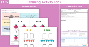EYFS Sharing by Halving Within 10 Number Learning Activity Pack