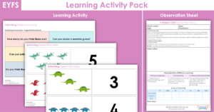 EYFS Guess How Many Learning Activity - Dinosaurs