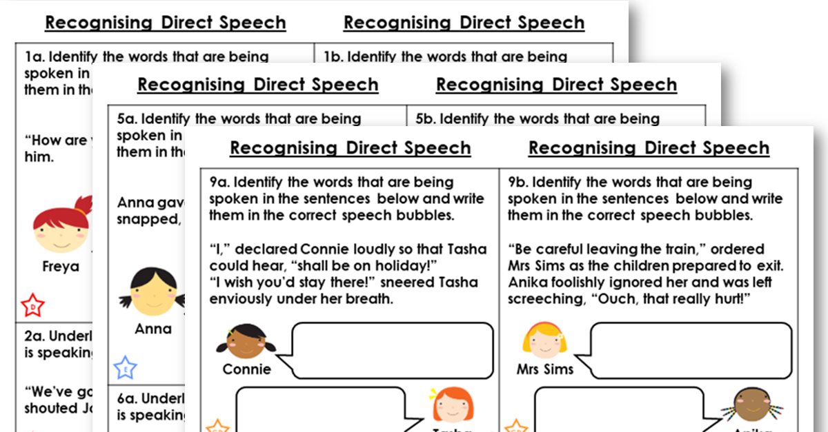 direct speech activity year 3