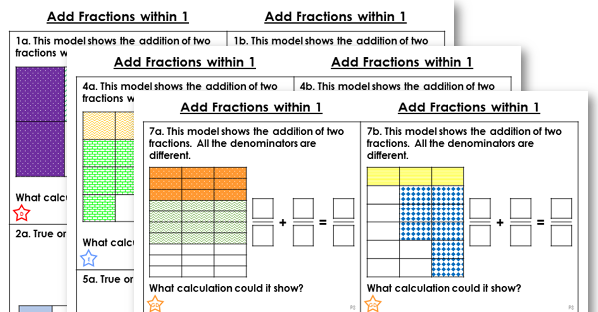 add fractions within 1 problem solving
