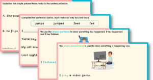 Year 2 Simple Past and Present Tenses Teaching PowerPoint