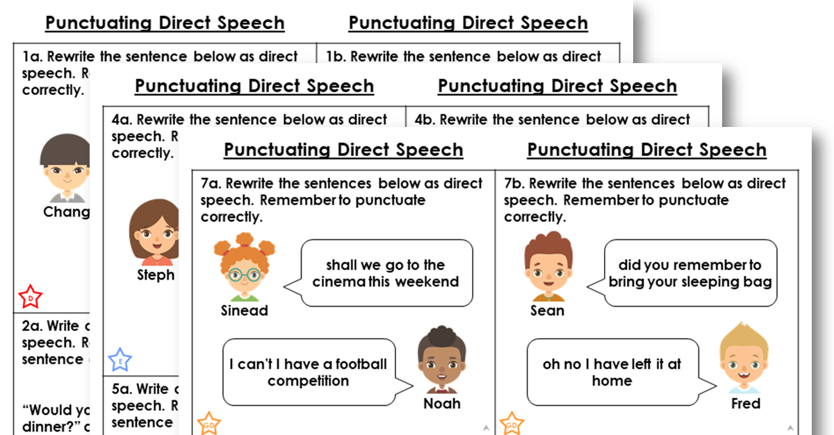 punctuating direct speech pdf