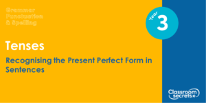 Free Year 3 Recognising the Present Perfect Form in Sentences Lesson