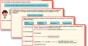 Year 4 Prepositional Phrases Teaching PowerPoint