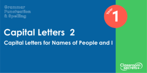 Year 1 Capital Letters for Names of People and I Lesson