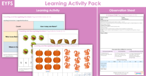 EYFS Mathematics Counting and Recognising Numbers Peg Activity Cards (5-10) - Autumn