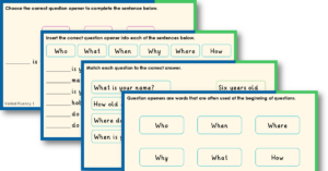 Year 1 Question Openers Teaching PowerPoint