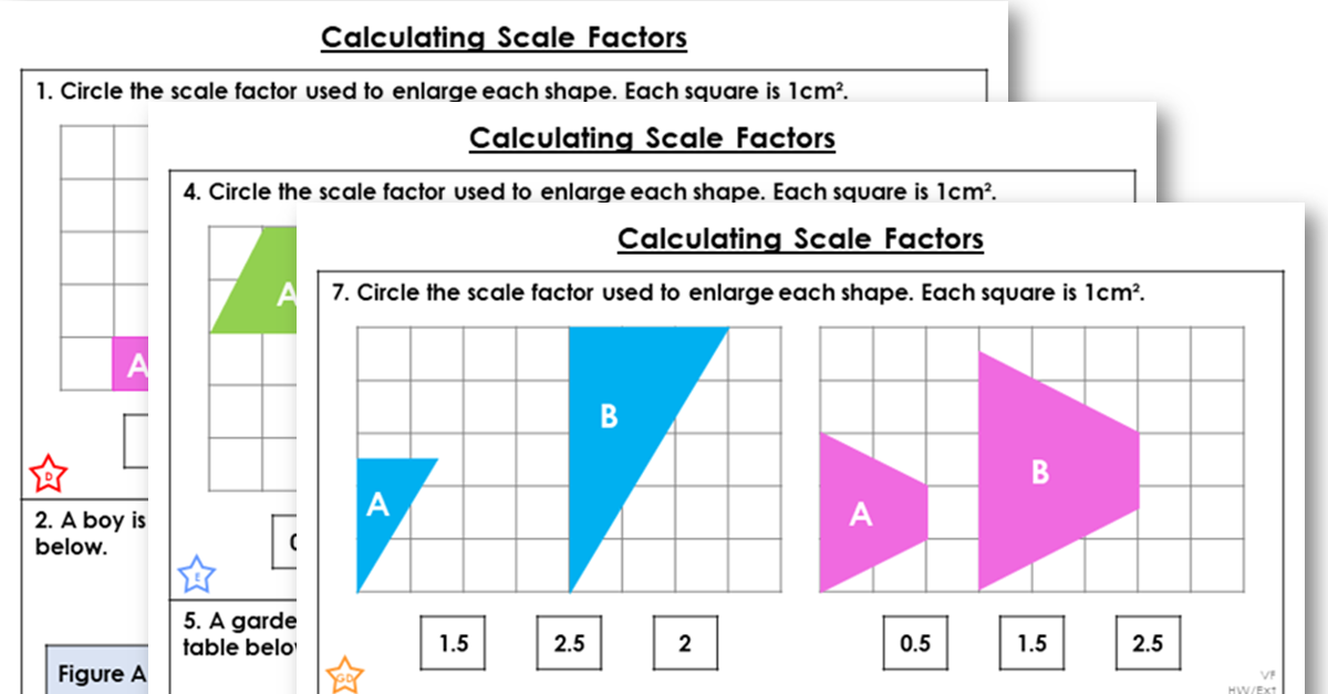 Determine the Scale Factor Between Two Shapes and Determine the