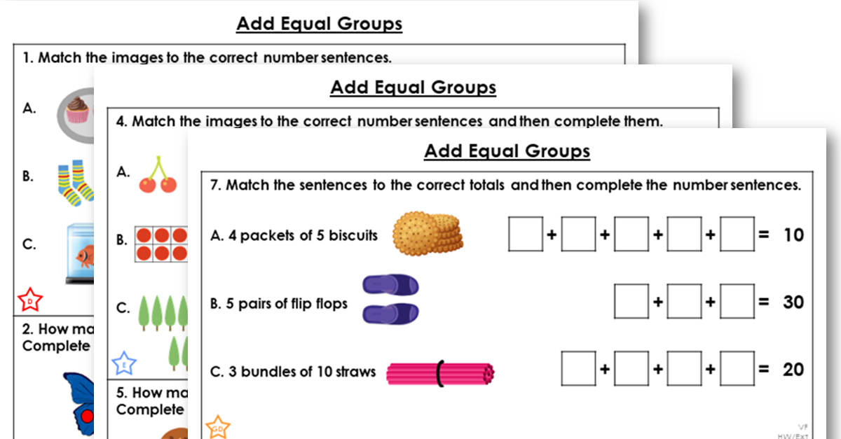 problem solving adding equal groups