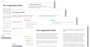 Year 4 Reading Skills - The Vegetable Killer