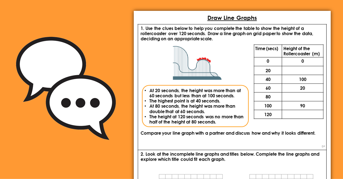 Year 5 Draw Line Graphs Discussion Problems
