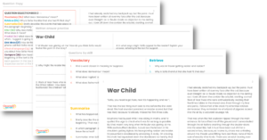 Year 6 Reading Skills - War Child