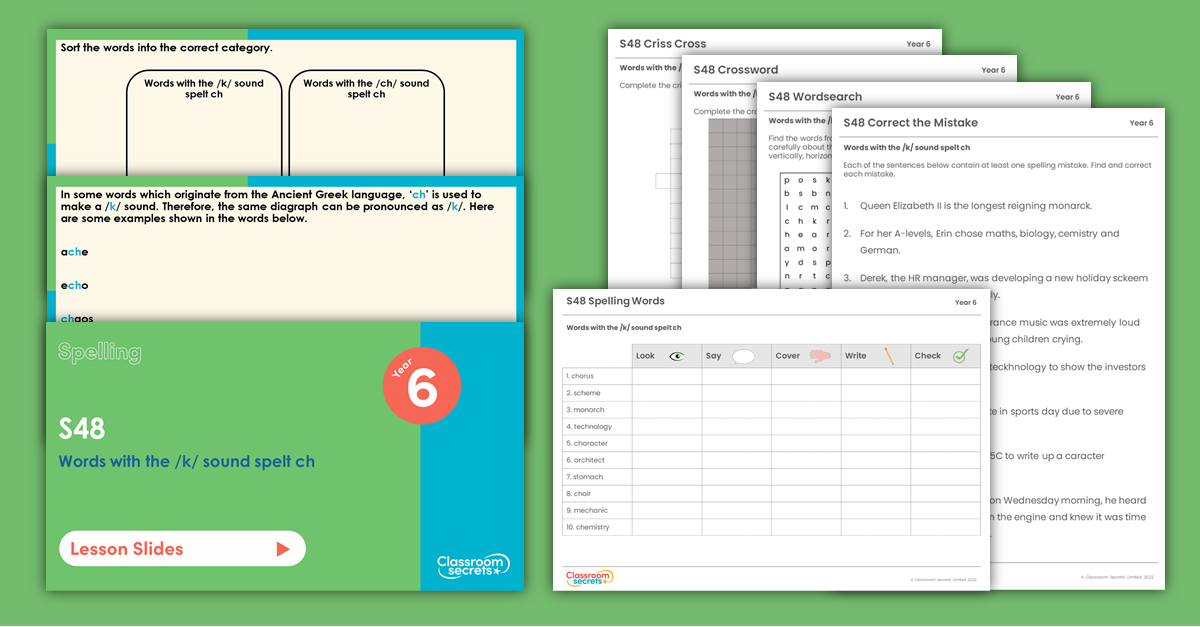 Year 6 Spelling Resource Pack