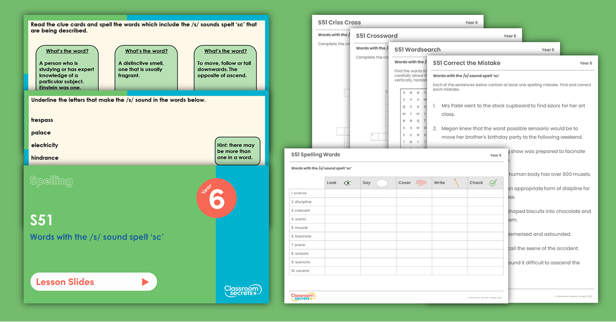 Year 6 Spelling Resource Pack