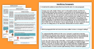 Free Year 4 Identifying Paragraphs Homework Extension Paragraphs