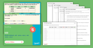 Year 6 Spelling Assessment Resources - S55 - Words ending in -ant, -ance, -ancy, -ent, -ence, -ency