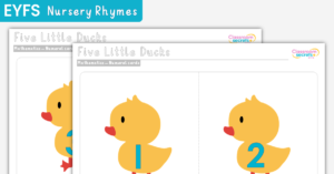 EYFS Five Little Ducks Numeral Cards